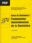 Curso de Electrónica I. Fundamentos electrotécnicos de la Electrónica imagen